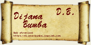 Dijana Bumba vizit kartica